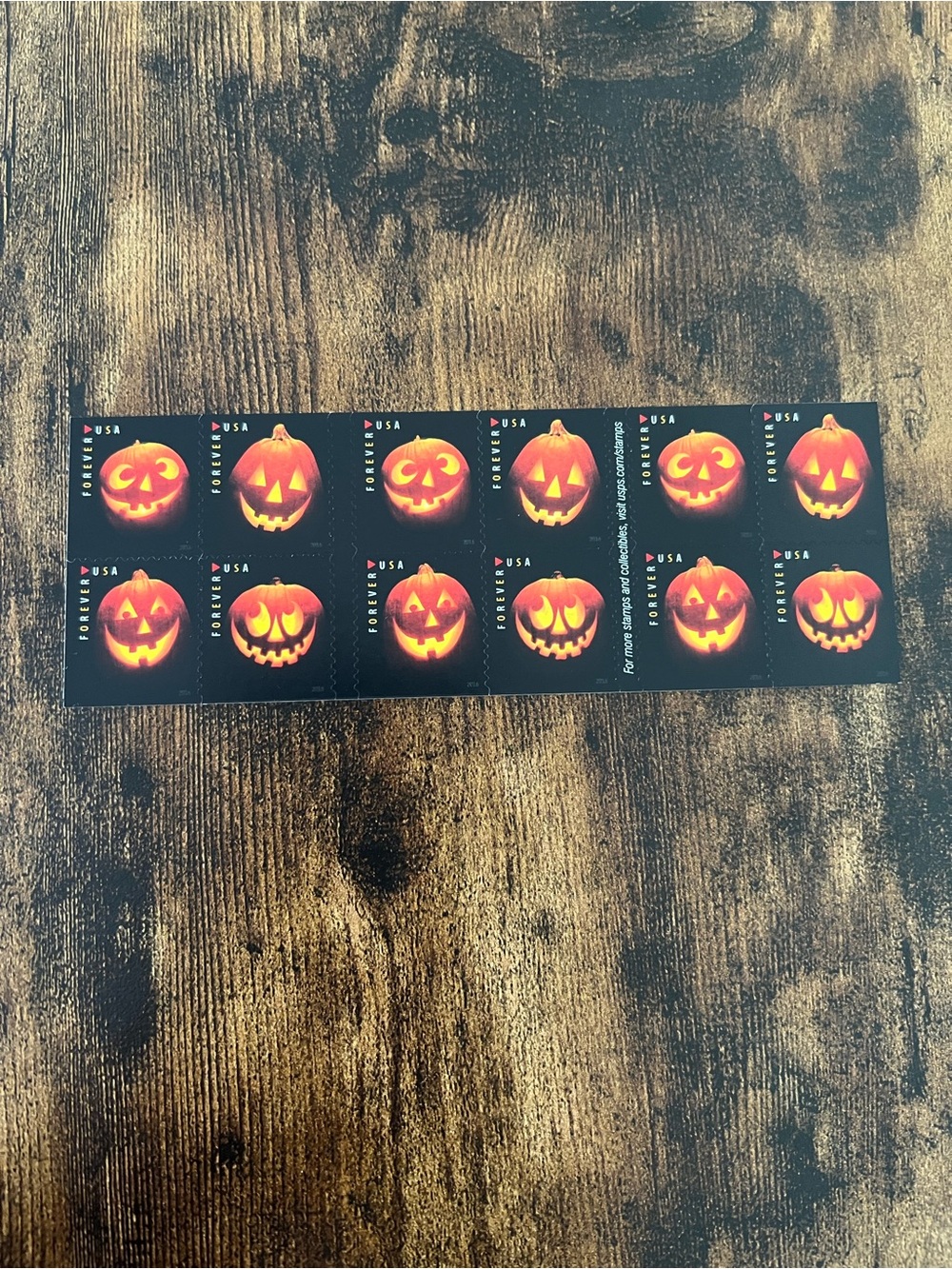 USPS Jack O'  Lanterns Halloween Forever Stamp booklet